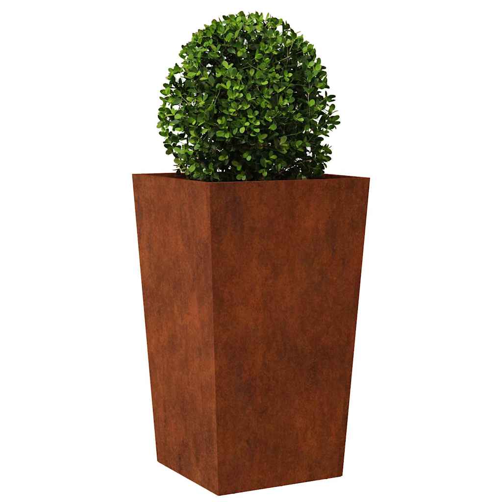 Garden planter 45x45x75 cm aço resistente às intempéries