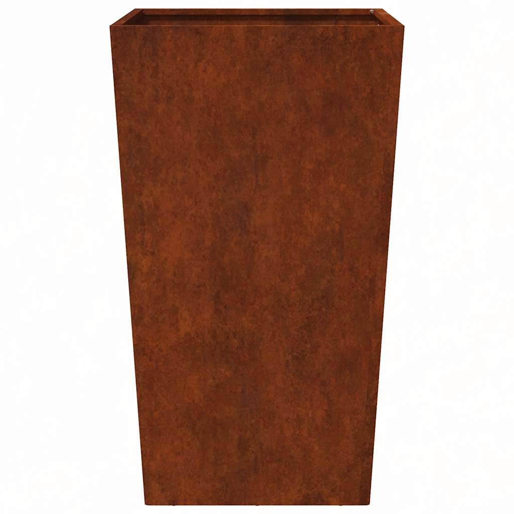 Garden planter 45x45x75 cm aço resistente às intempéries