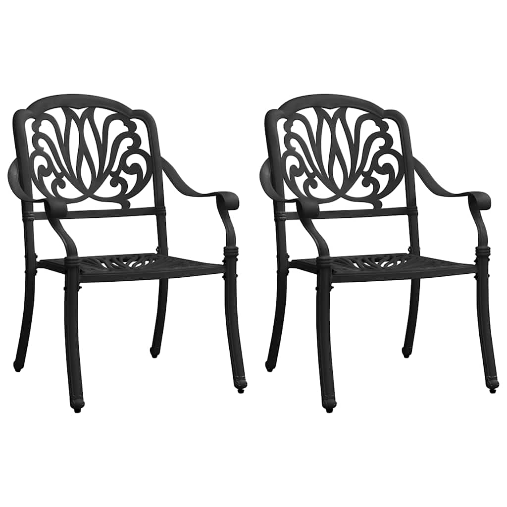 3 Pcs conjunto de bistrô alumínio fundido preto