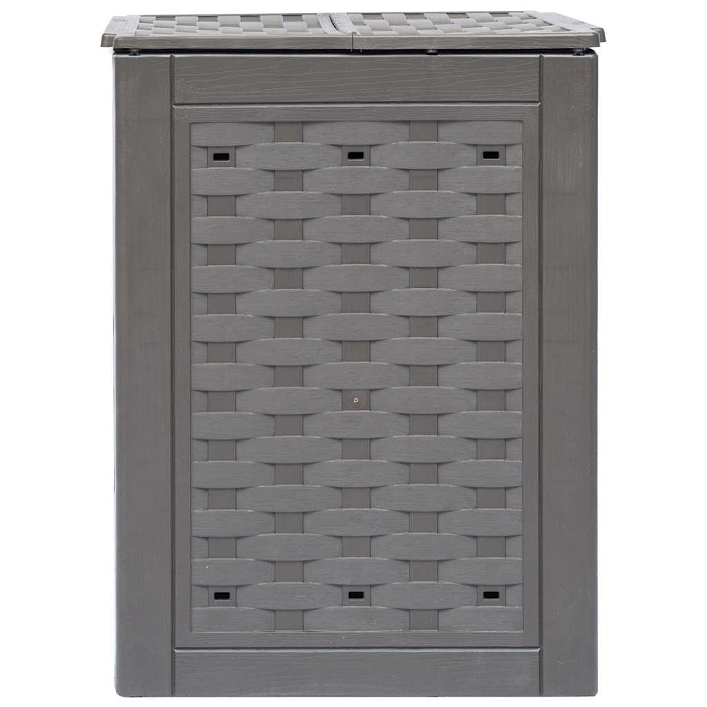 Compostores jardim 2pcs 60x60x83cm 600l plástico vime castanho