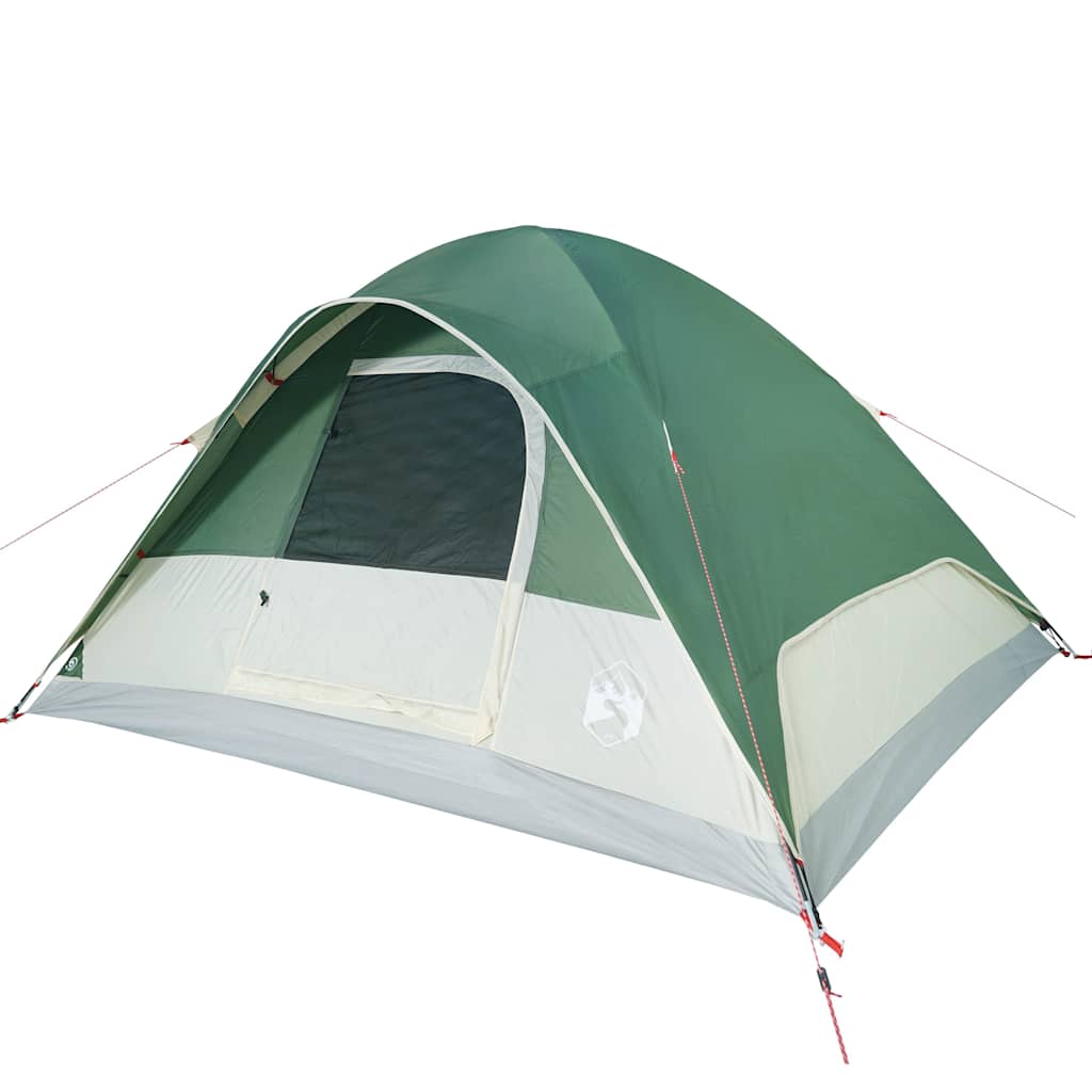 Tenda familiar em cúpula para 6 pessoas impermeável verde