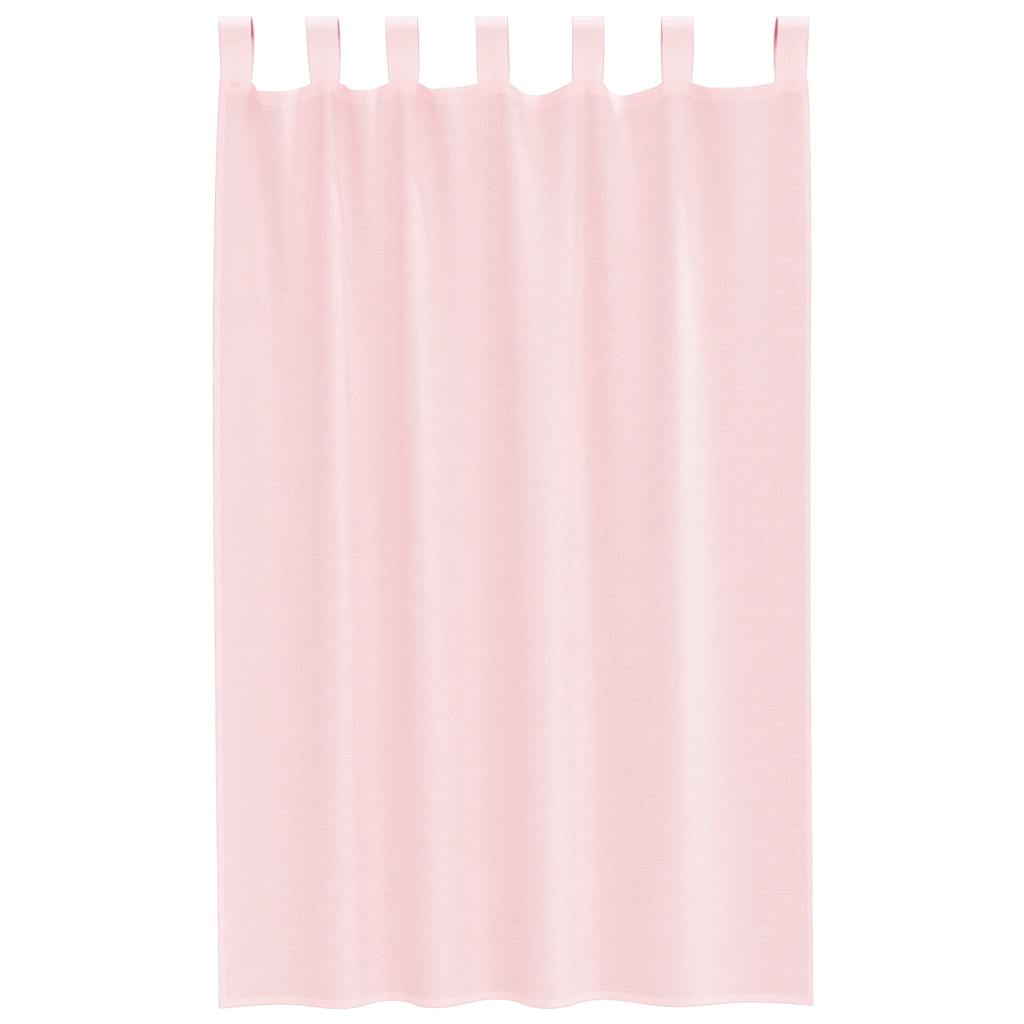 Cortinas de voile com laços 2 pcs rosa-claro 140x175 cm