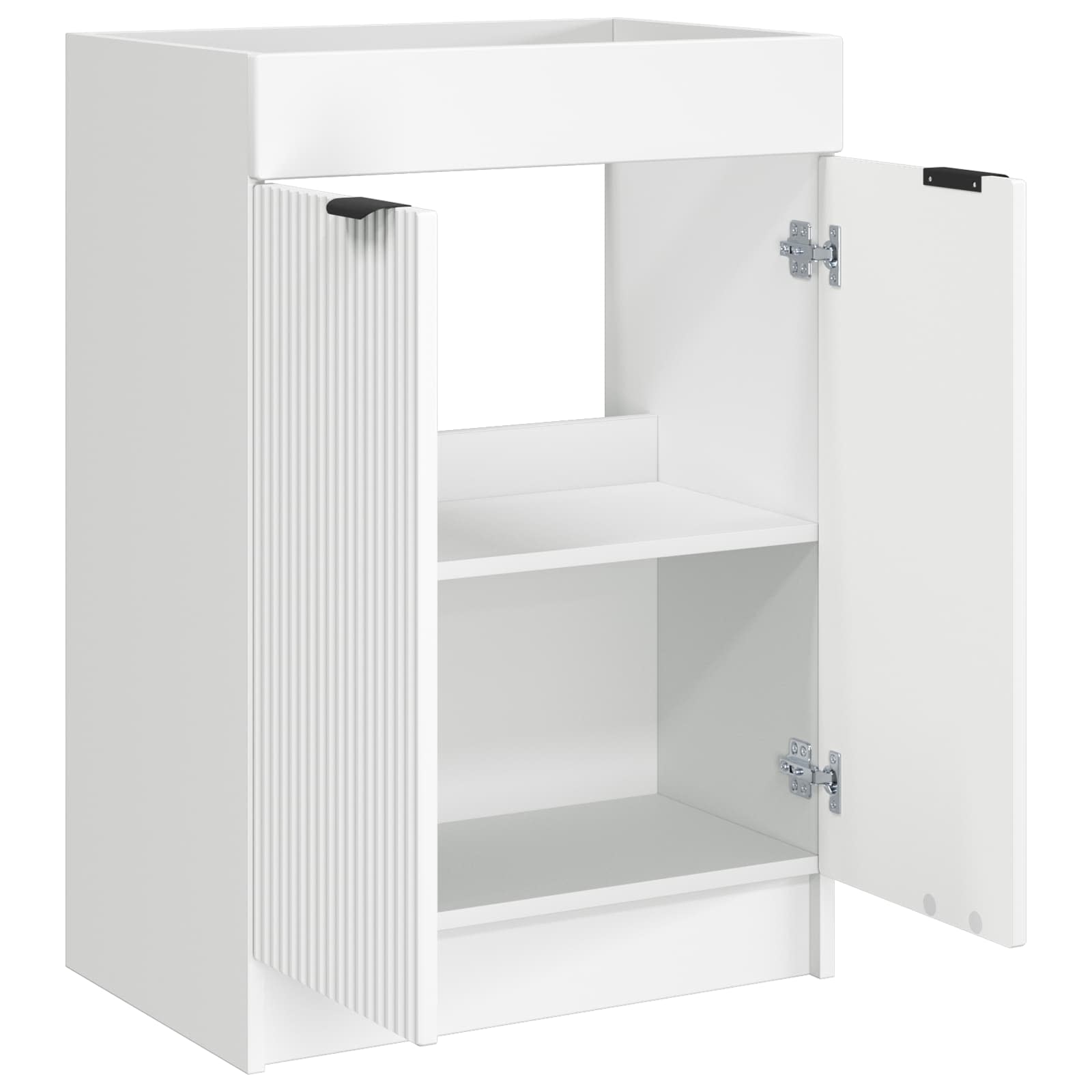 Armário de banheiro embaixo da pia branco 78,5 x 37,5 x 81 cm