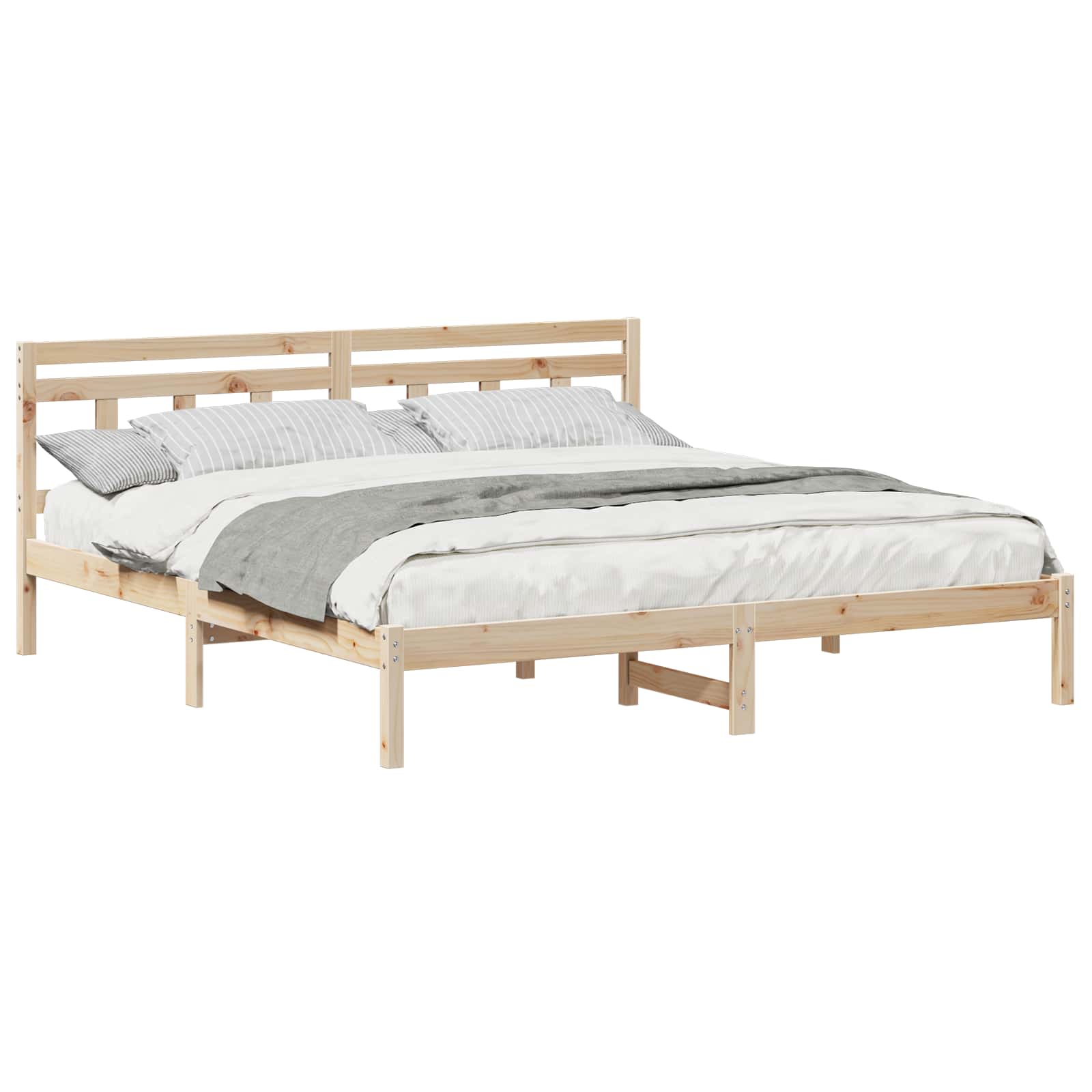 Estrutura da cama castanho 200 x 200 cm