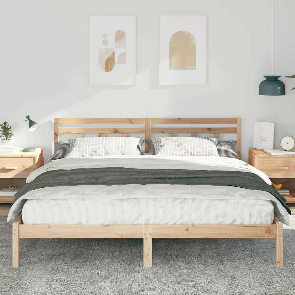 Estrutura da cama castanho 200 x 200 cm