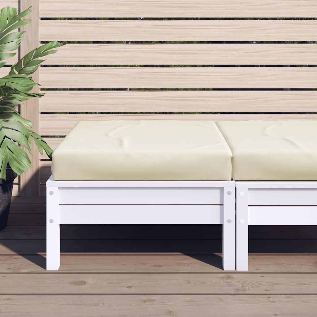 Almofadão para sofá de paletes 60x60x9,5 cm tecido cor creme