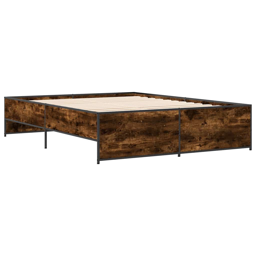 Estrutura de cama 150x200 cm derivados madeira/metal