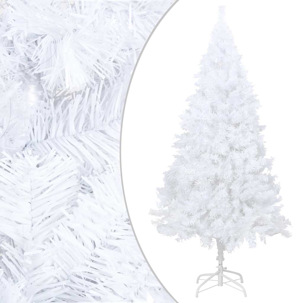 Árvore natal artificial pré-iluminada c/ bolas 150cm PVC branco