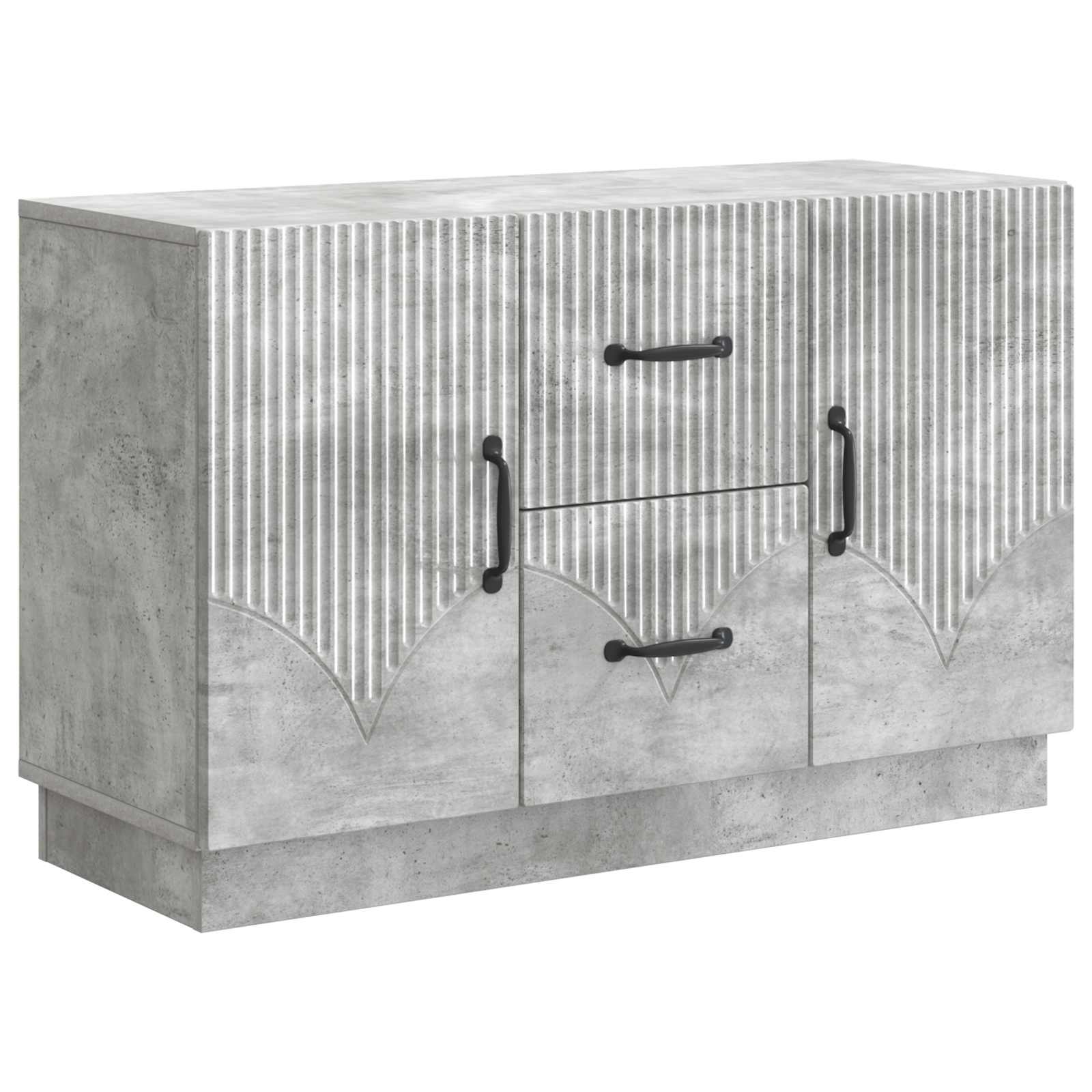 Buffet cinzento cimento 89 x 34,5 x 57 cm derivados de madeira