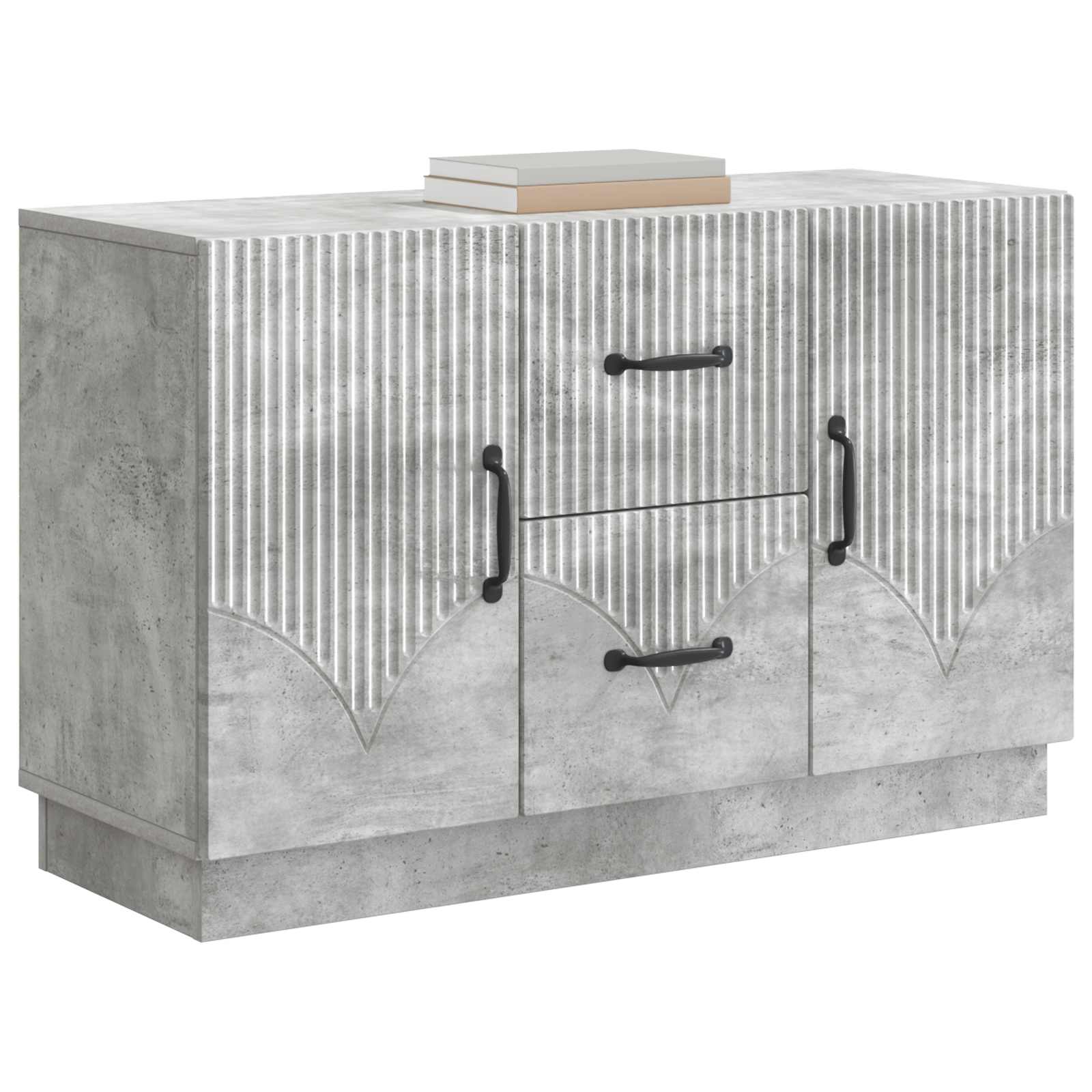 Buffet cinzento cimento 89 x 34,5 x 57 cm derivados de madeira
