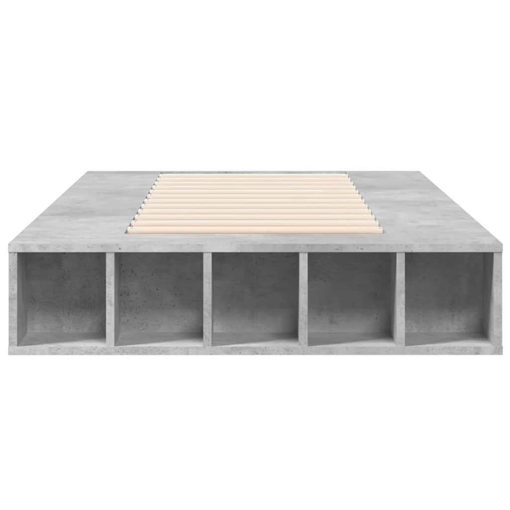 Estrutura de cama 75x190 cm derivados de madeira cinza cimento