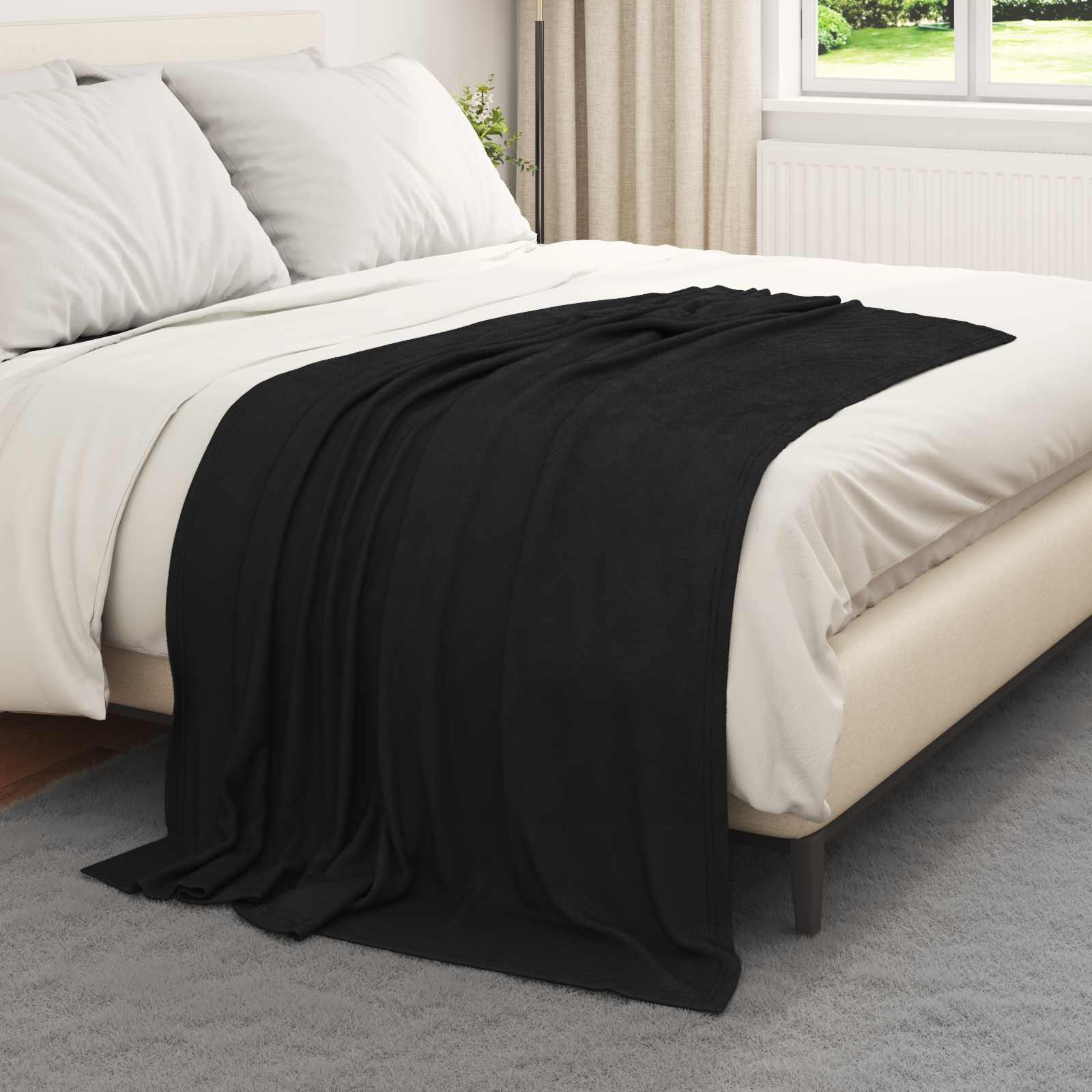 Cobertores de sofá 24 unid. preto 170 x 130 cm 7.43 lã