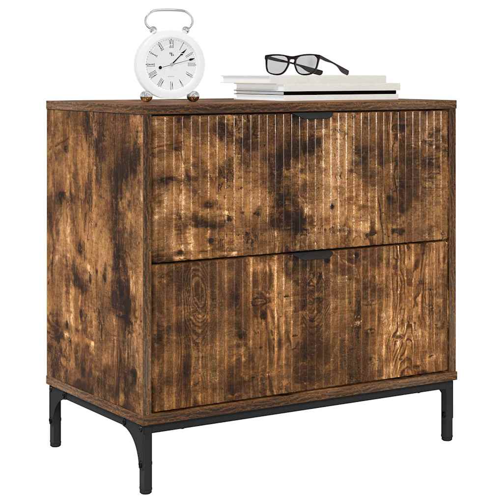 Mesa-de-cabeceira carvalho fumado 63.5 x 36 x 61 cm