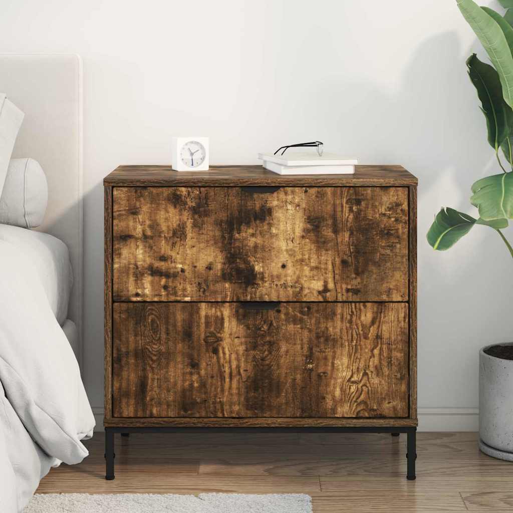 Mesa-de-cabeceira carvalho fumado 63.5 x 36 x 61 cm