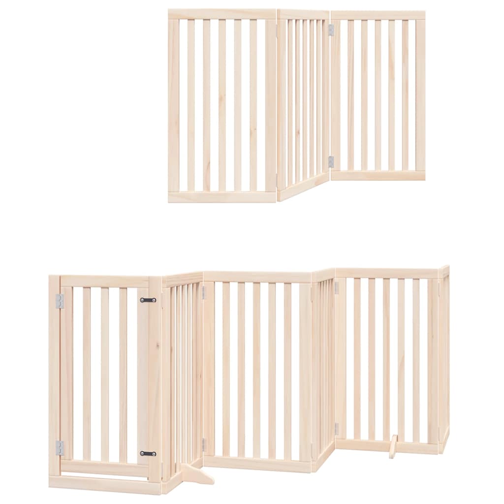 Portão para cães com porta dobrável 12 painéis 600 cm álamo
