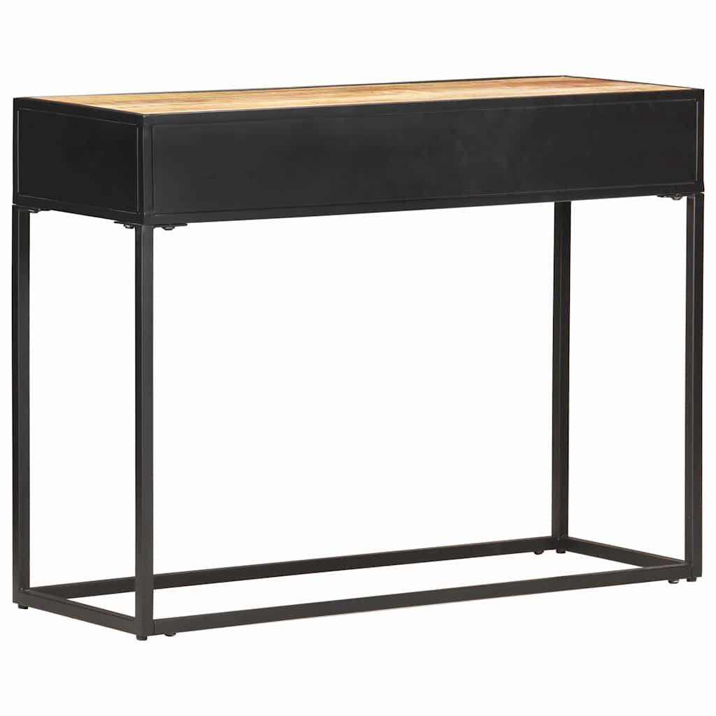 Mesa consola 100x35x75 cm mangueira áspera e palha natural