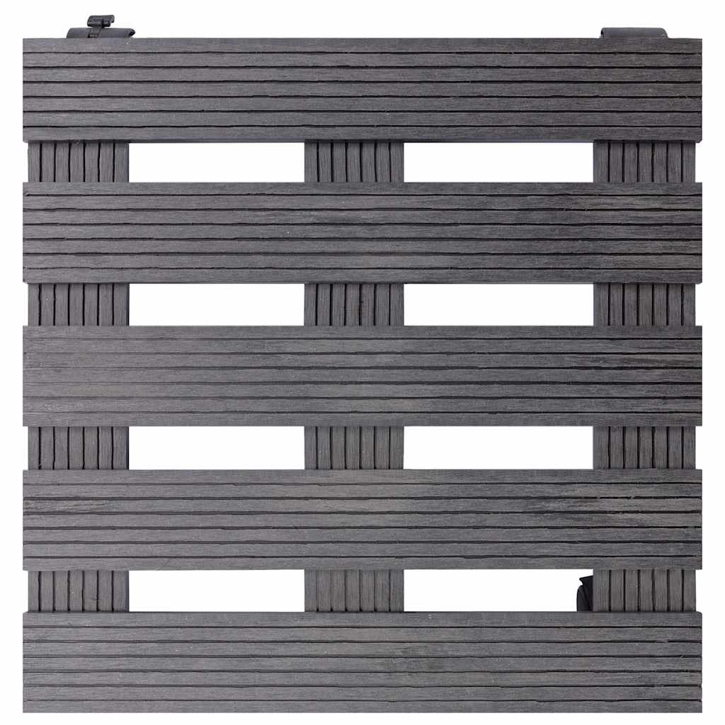 Suportes com rodas para vasos 2 pcs 30x30x7,5 cm wpc cinzento