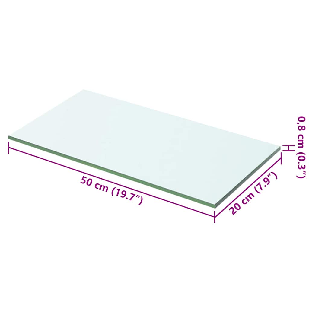 Prateleira de vidro 50x20 cm transparente