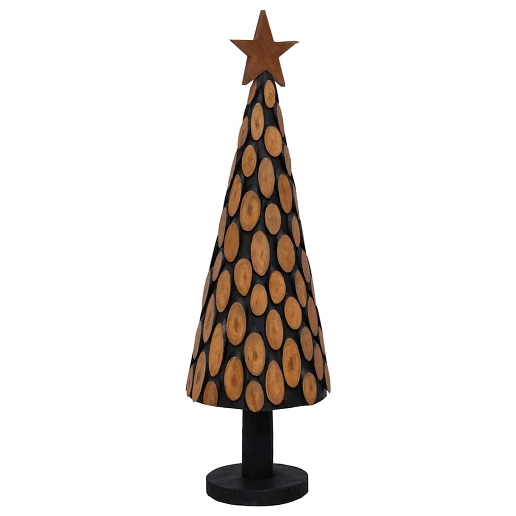 Árvore de natal castanho 149 cm madeira de teca maciça
