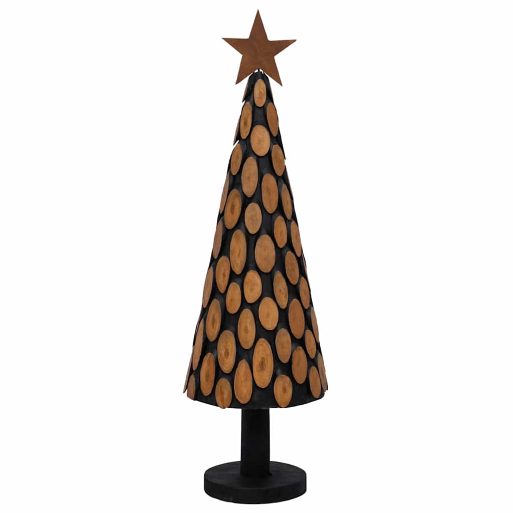 Árvore de natal castanho 149 cm madeira de teca maciça