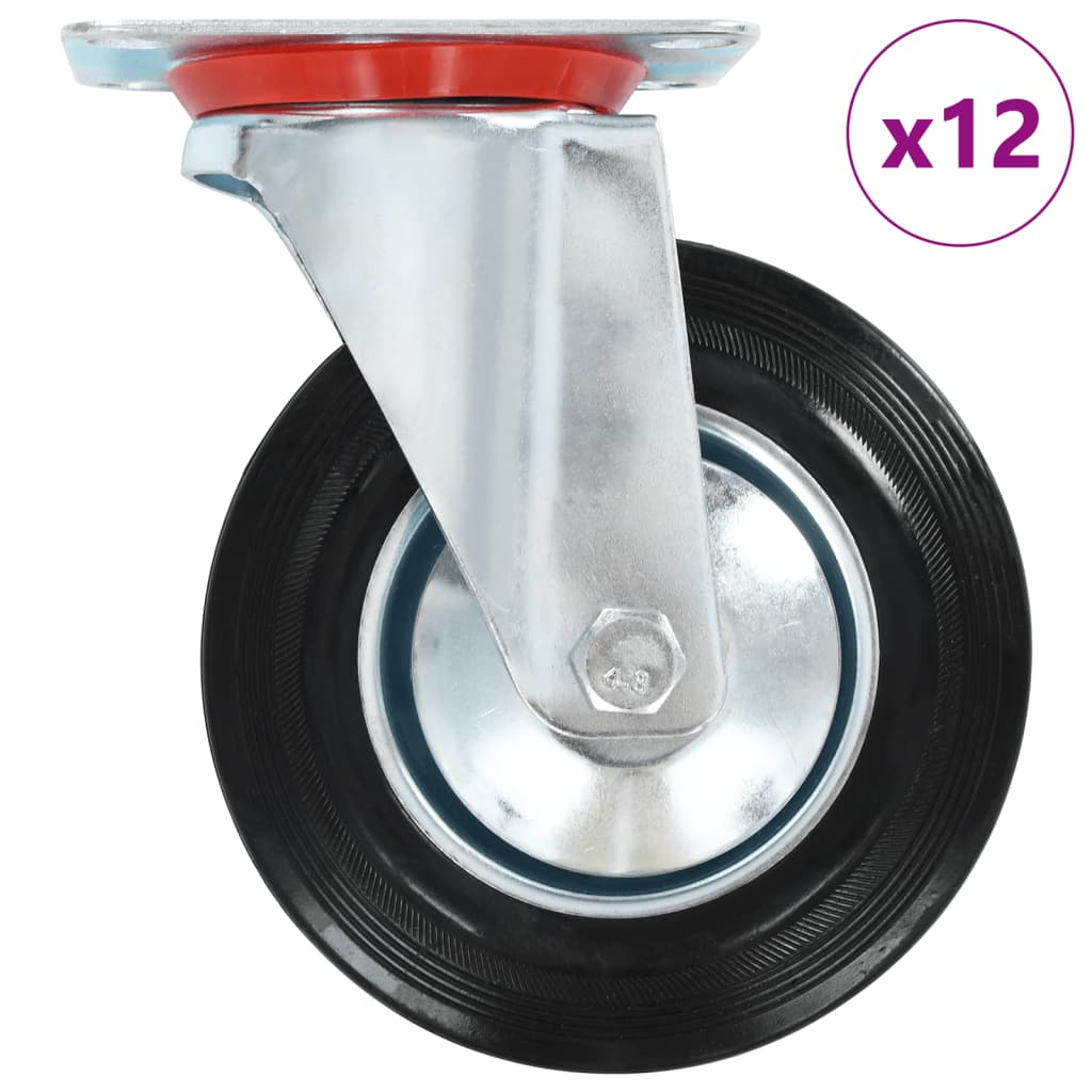 12 Pcs rodas giratórias 160 mm
