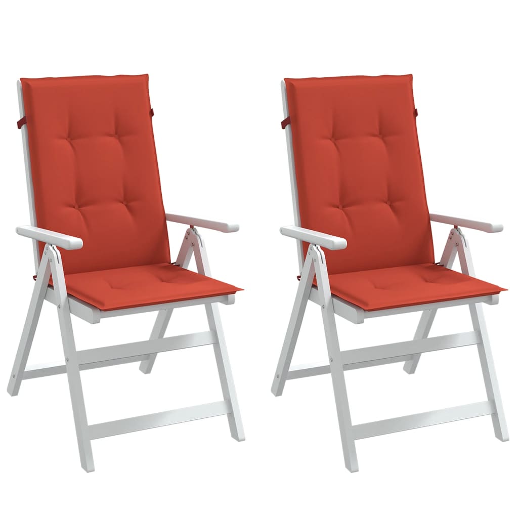 Almofadões cadeiras altas 2 pcs mesclado tecido vermelho
