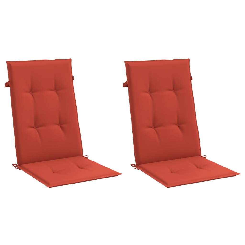 Almofadões cadeiras altas 2 pcs mesclado tecido vermelho