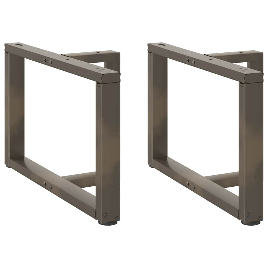 Pés para mesa de centro em forma de t, 2 peças, preto, 70x25x(42-43) cm, aço