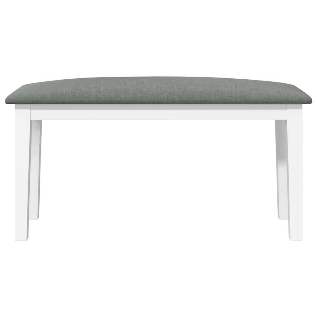 Banco 90 cm madeira seringueira maciça branco