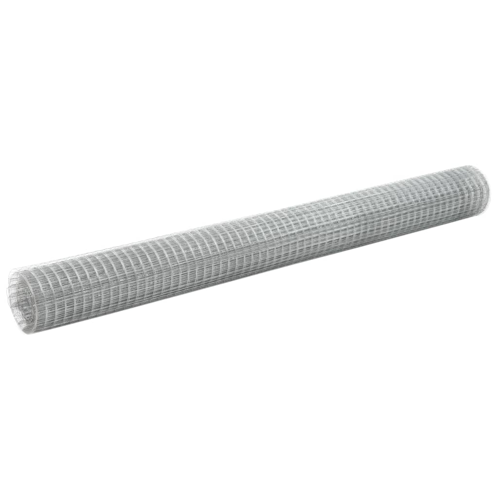Cerca de arame p/ galinheiro 10x1,5 m aço galvanizado prateado