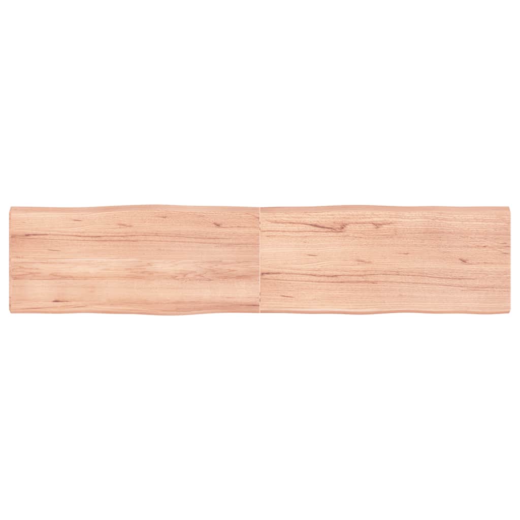 Tampo de mesa com bordas vivas carvalho tratado castanho-claro