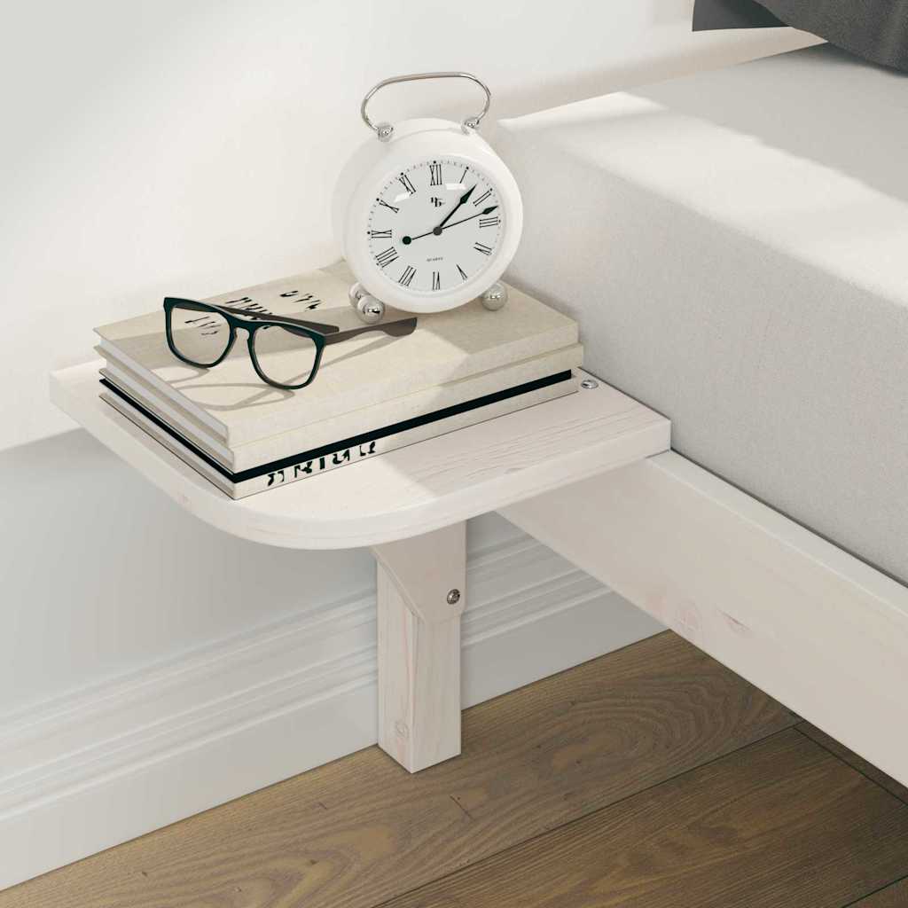 Cama com mesas laterais branco 200 x 220 cm