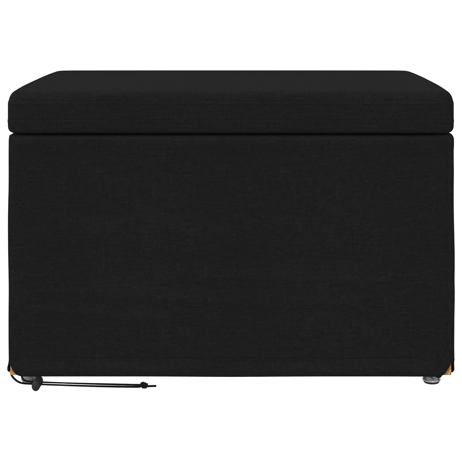 Banqueta preto 61 x 41 x 40 cm tecido e madeira engenharia