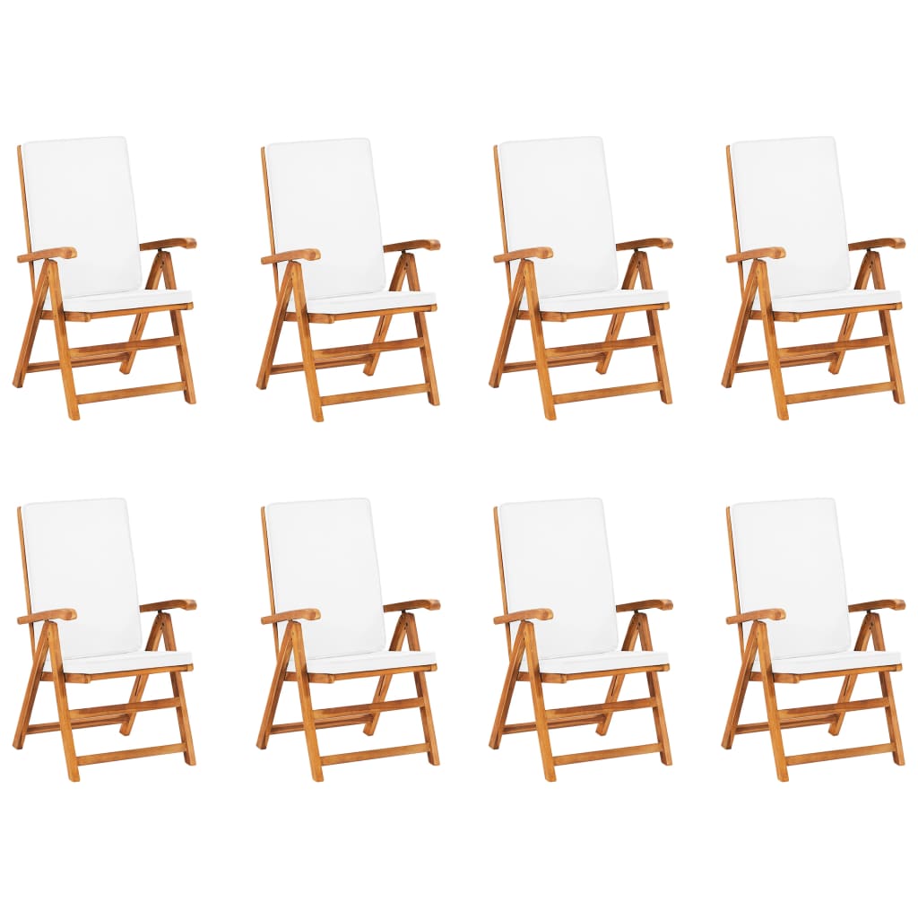 9 Pcs conjunto jantar jardim c/ almofadões madeira teca maciça