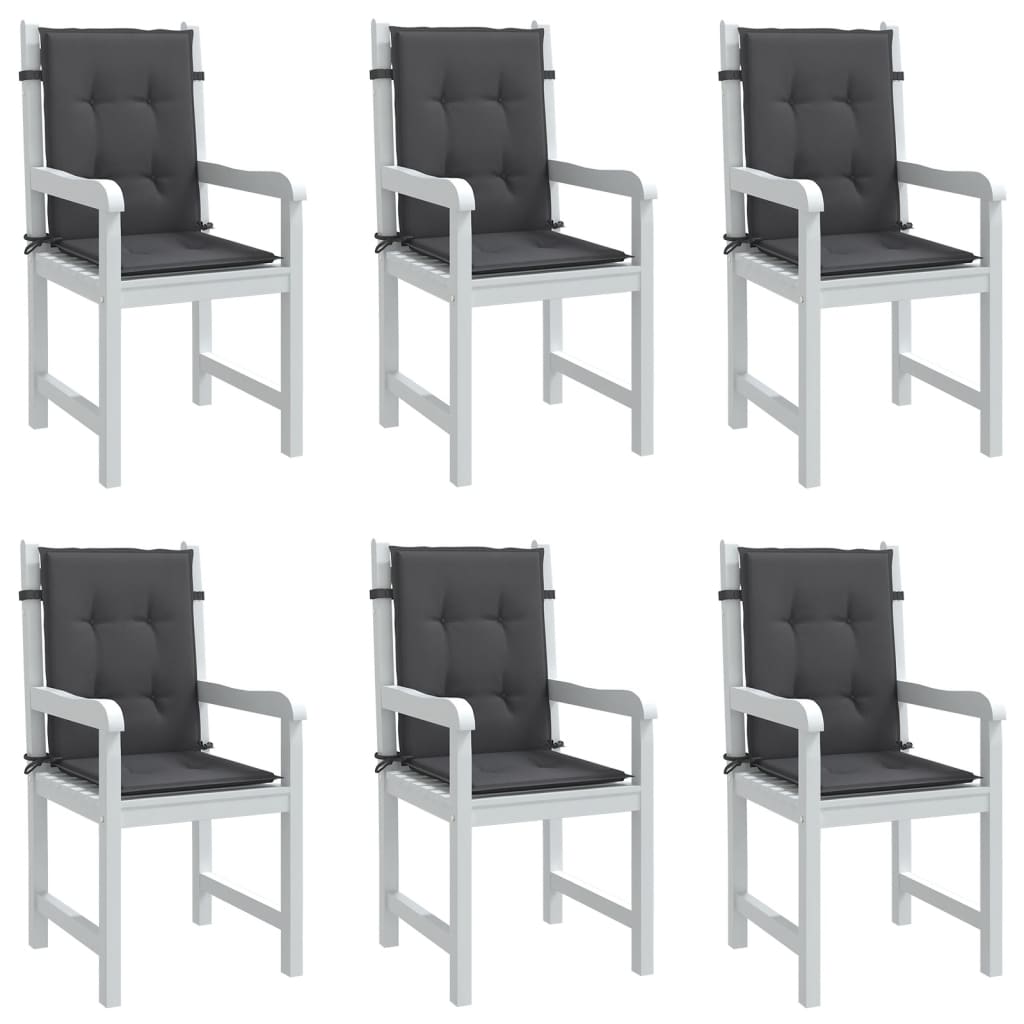 Almofadões lombares p/ cadeiras 6pcs 100x50x4cm mesclado tecido