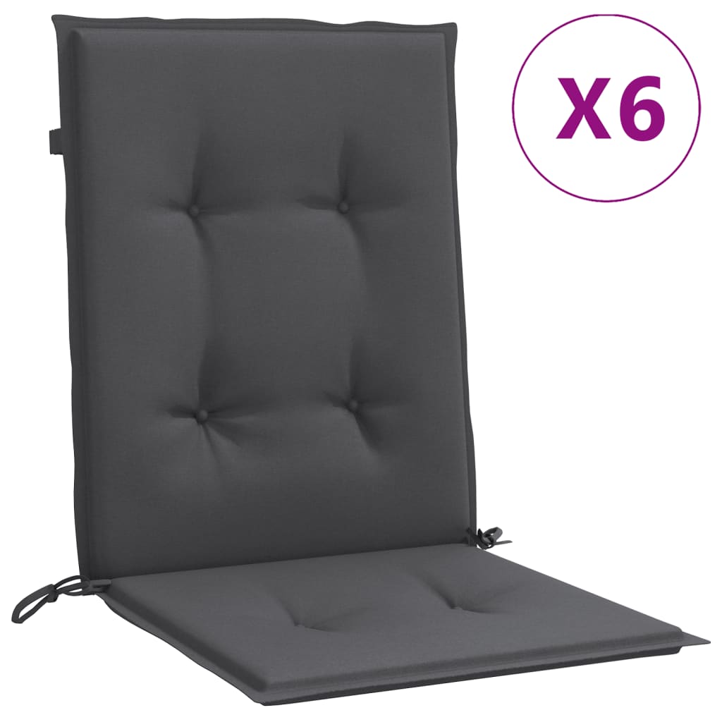 Almofadões lombares p/ cadeiras 6pcs 100x50x4cm mesclado tecido