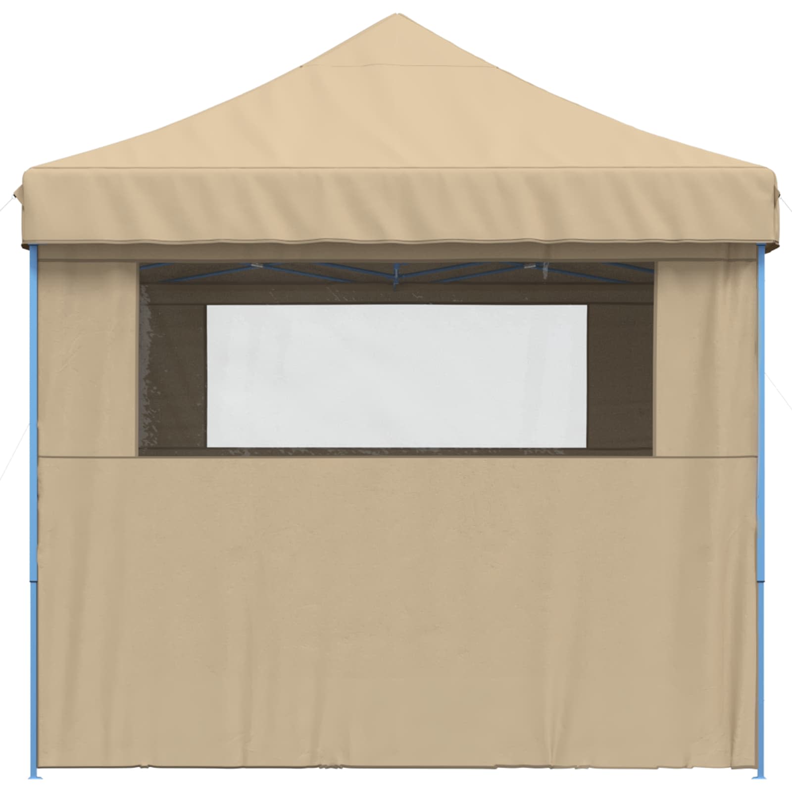 Tenda para festas pop-up dobrável com 4 paredes laterais bege