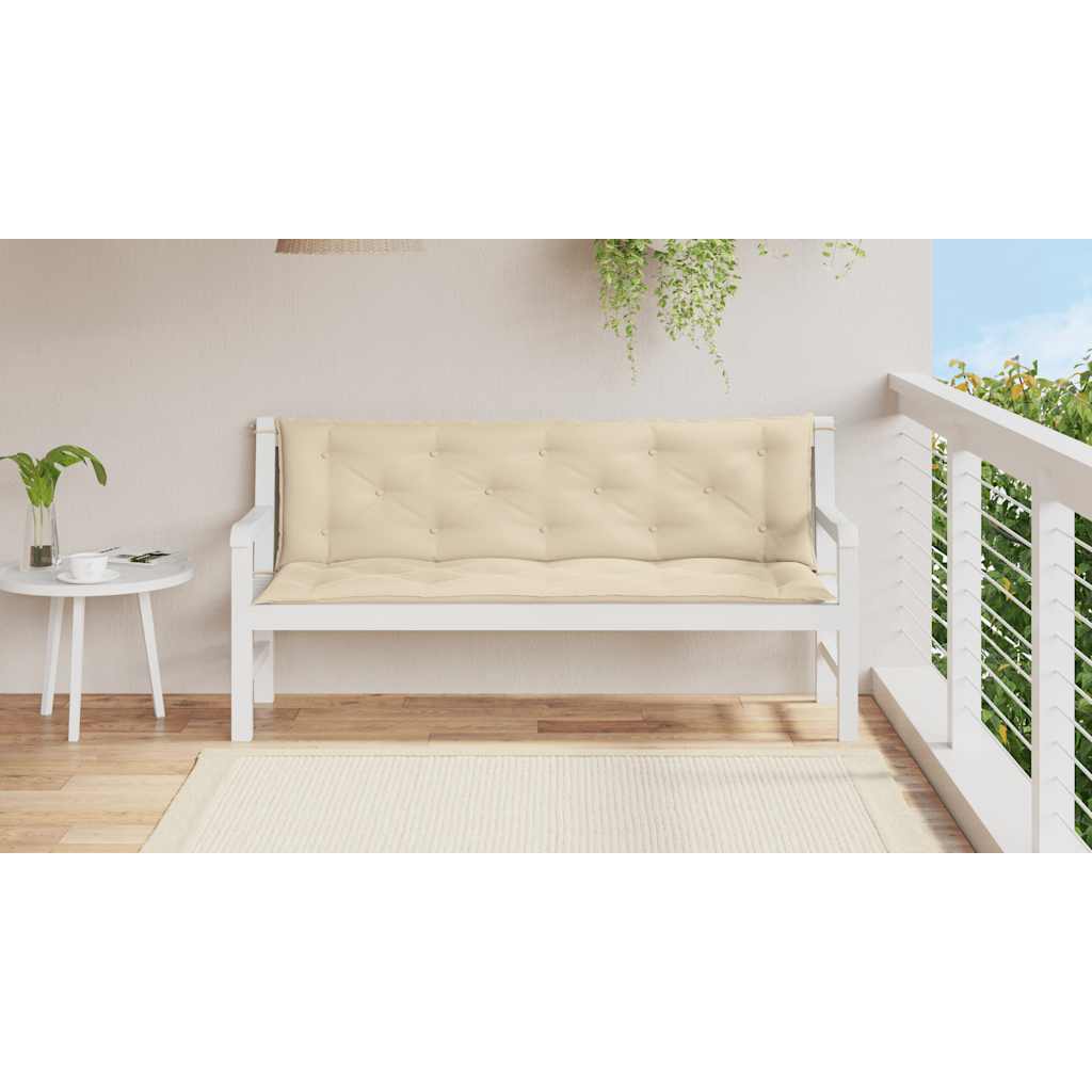 Almofadão p/ banco de jardim 150x(50+50)x7cm tecido oxford bege