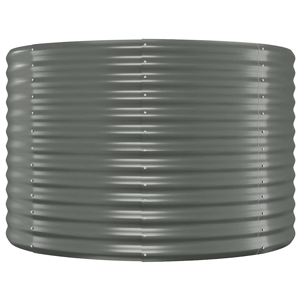 Canteiro elevado jardim 175x100x68 aço galvanizado cinzento