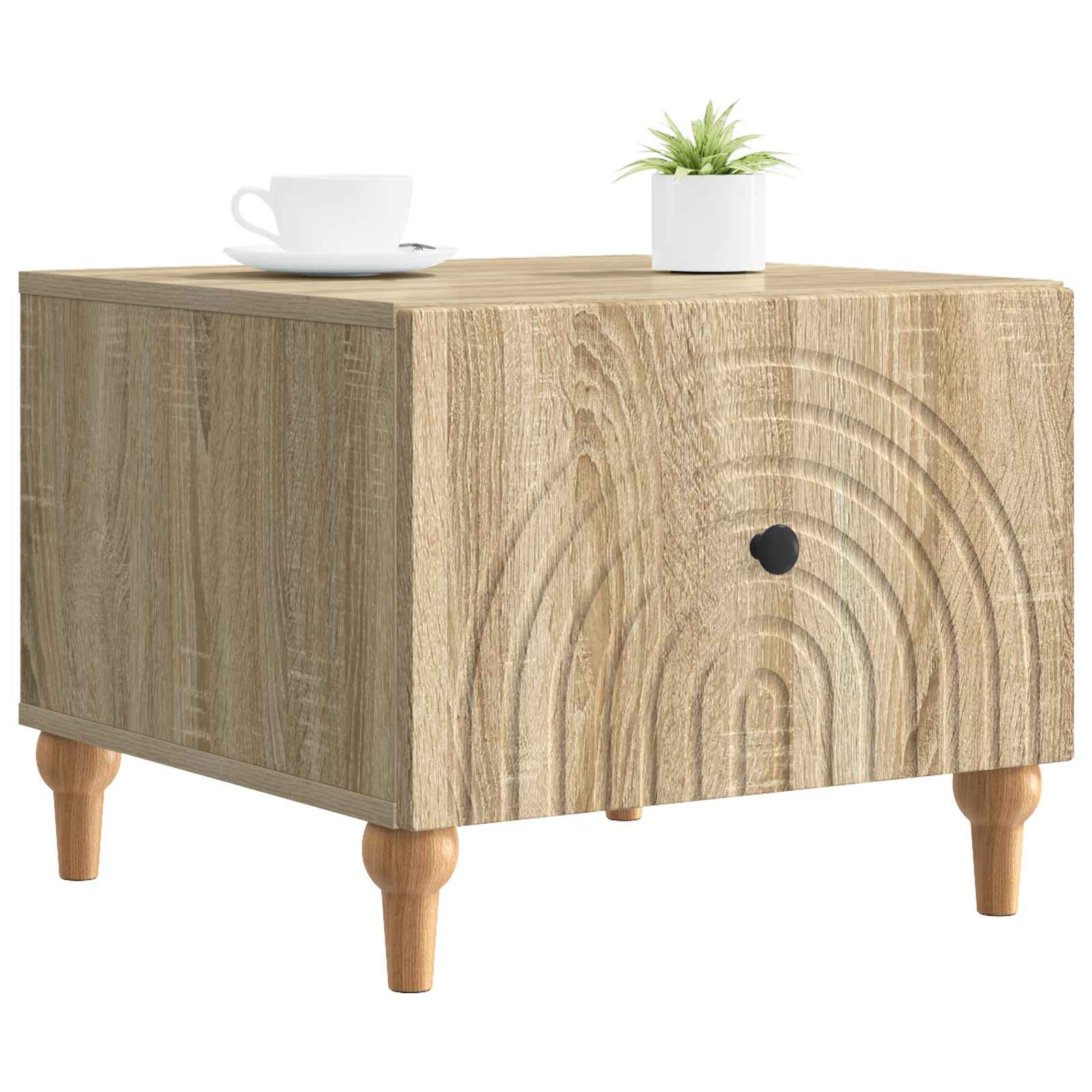 Mesa de centro com gaveta carvalho sonoma 49 x 50 x 40 cm