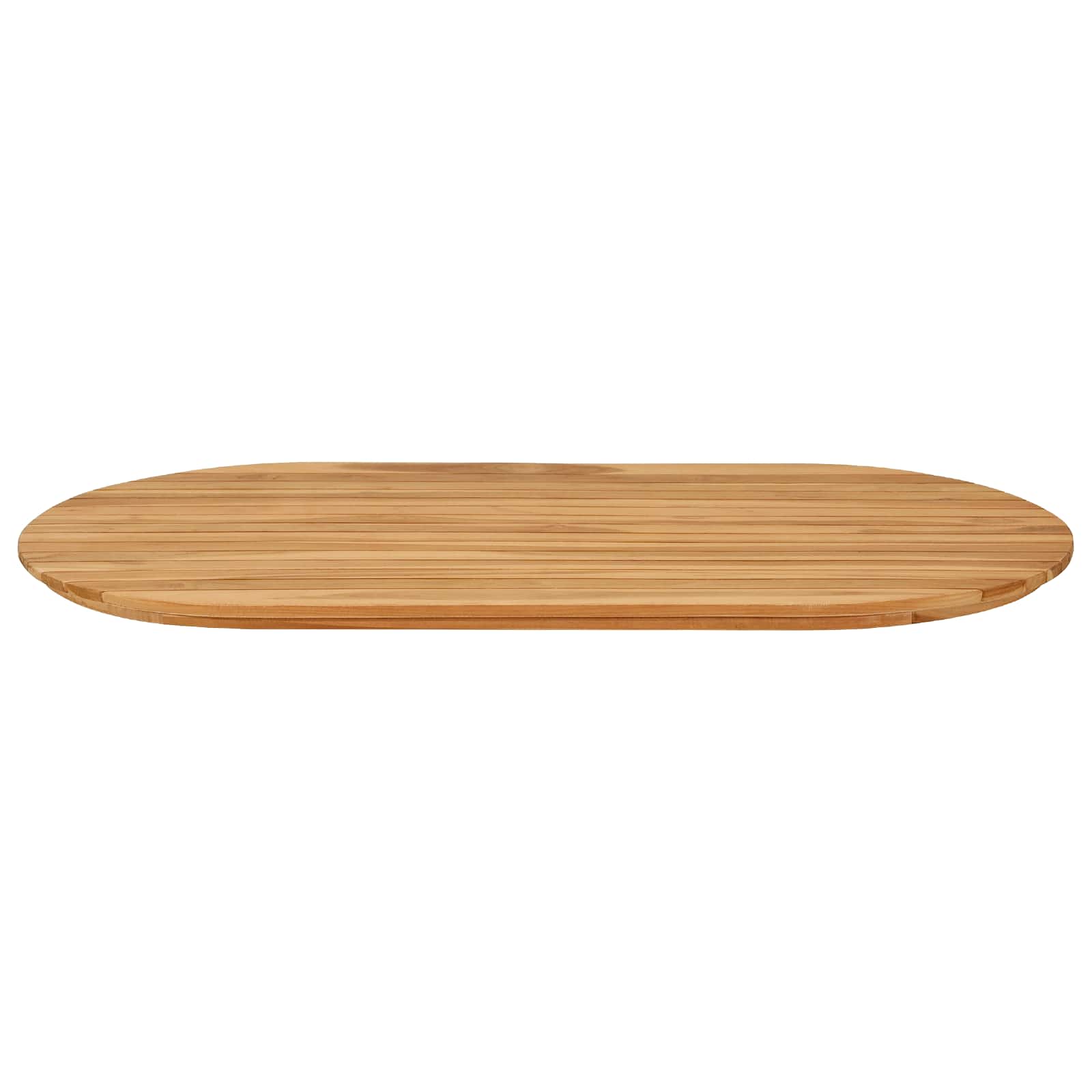 Tampo de mesa 110 x 55 x 3,5 cm oval madeira de teca sólida