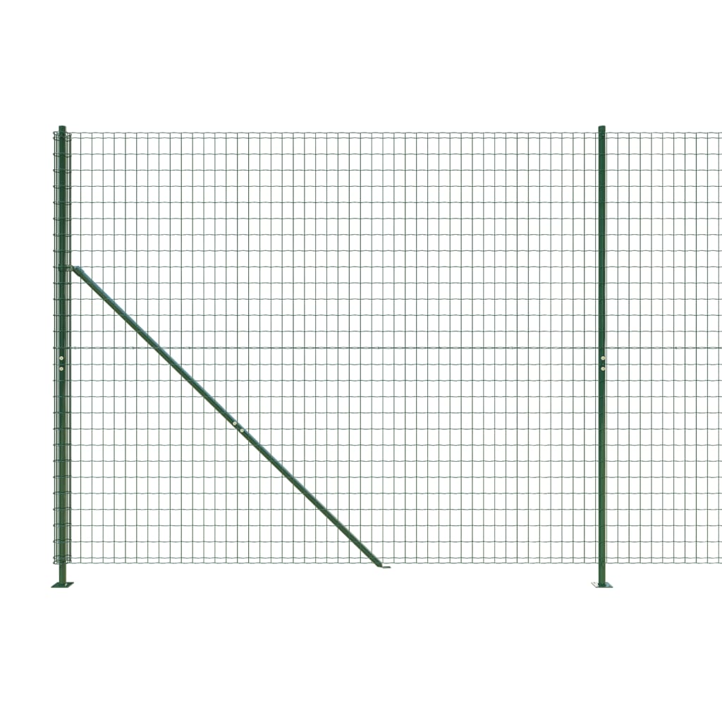 Cerca de malha de arame com flange 2,2x10 m verde