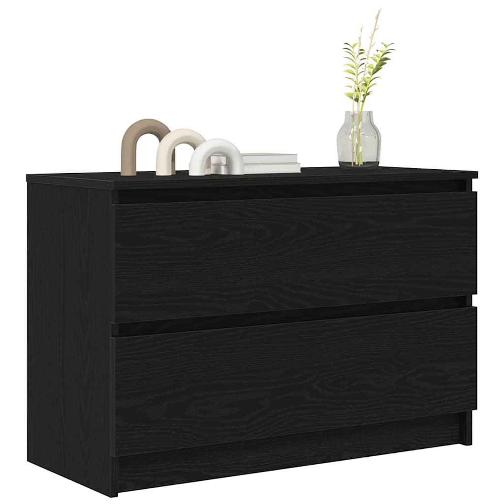 Móvel de TV 80x35x54 cm derivados de madeira preto