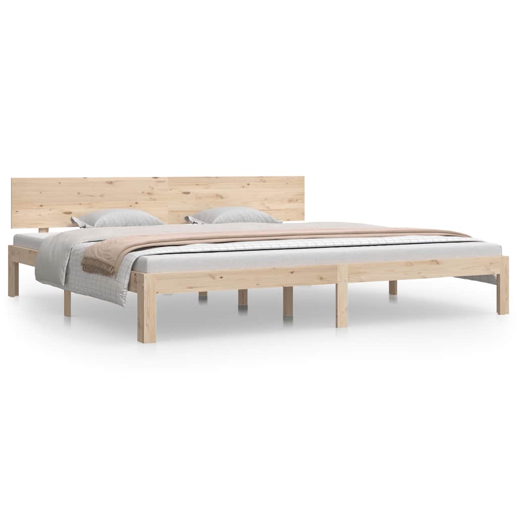 Estrutura de cama 200x200 cm pinho maciço