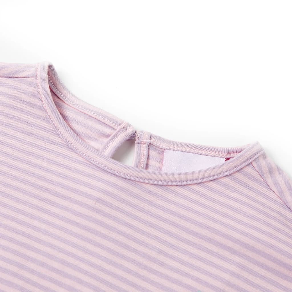 T-shirt para criança manga com folhos lilás 104