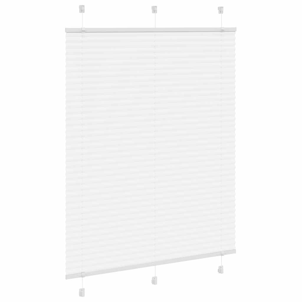 Branco plissada cega 105x150cm largura tecido 104,4cm poliéster