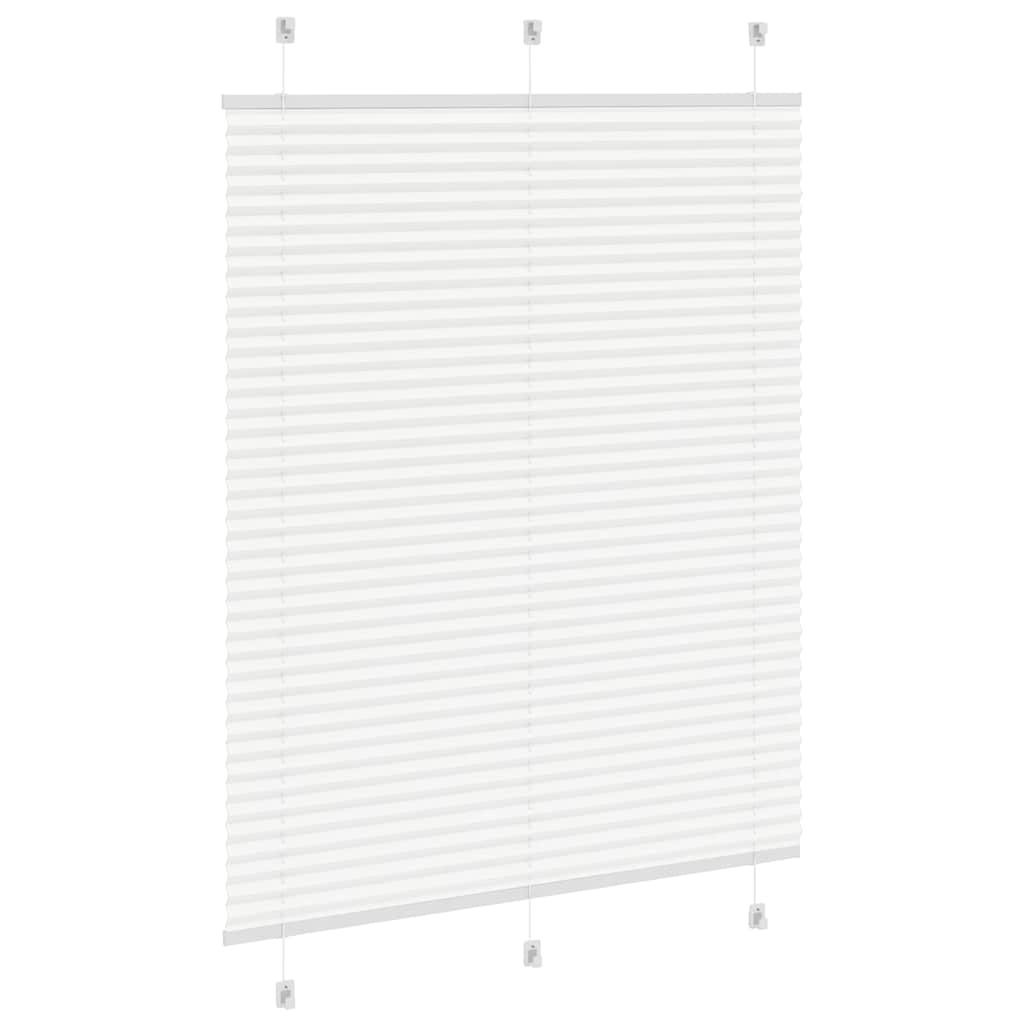 Branco plissada cega 105x150cm largura tecido 104,4cm poliéster