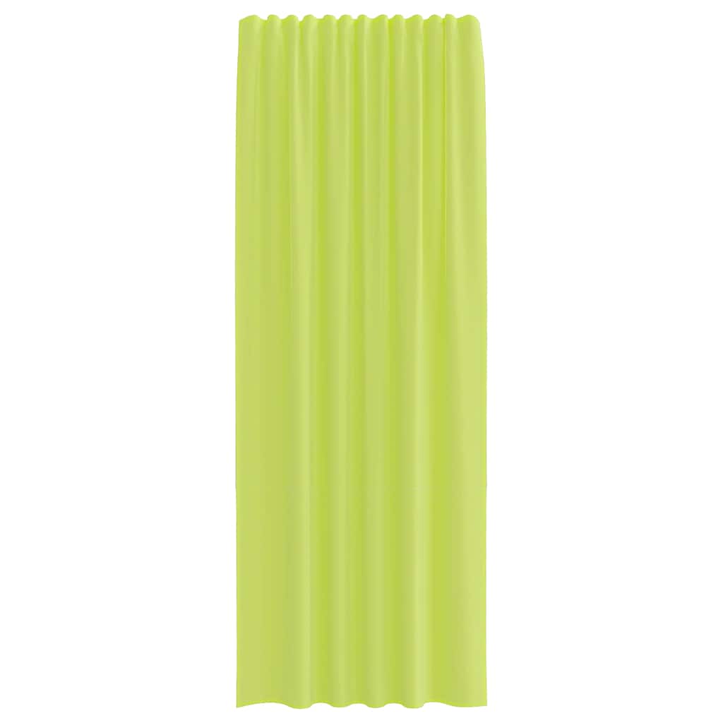 Cortinas de voile com bolsos para varão 2 pcs verde-maçã