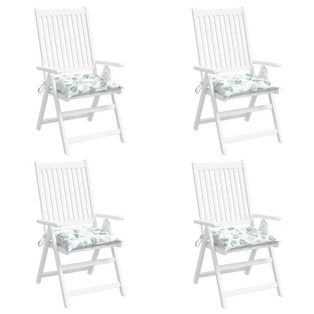 Almofadões p/ cadeira 4 pcs tecido oxford padrão folhas