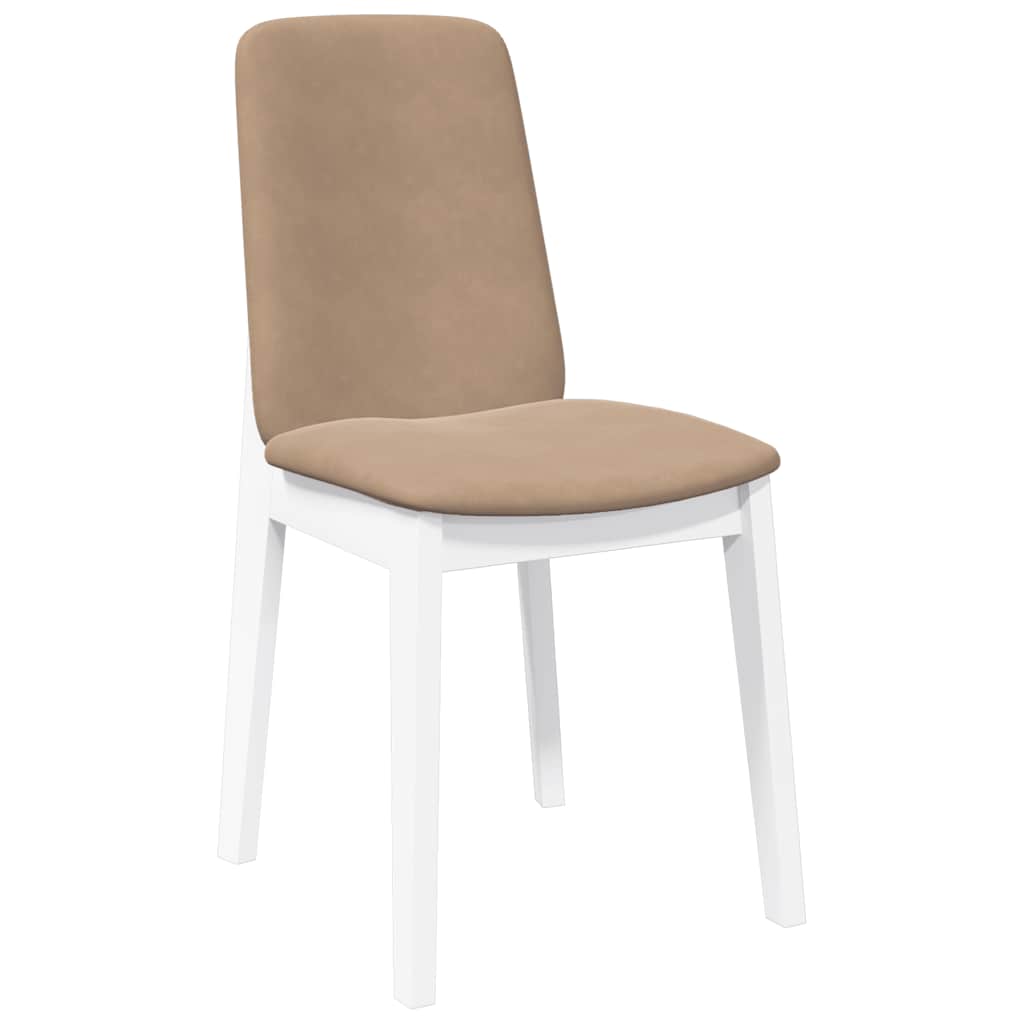 Cadeiras de jantar com almofadões 2 pcs madeira maciça branco